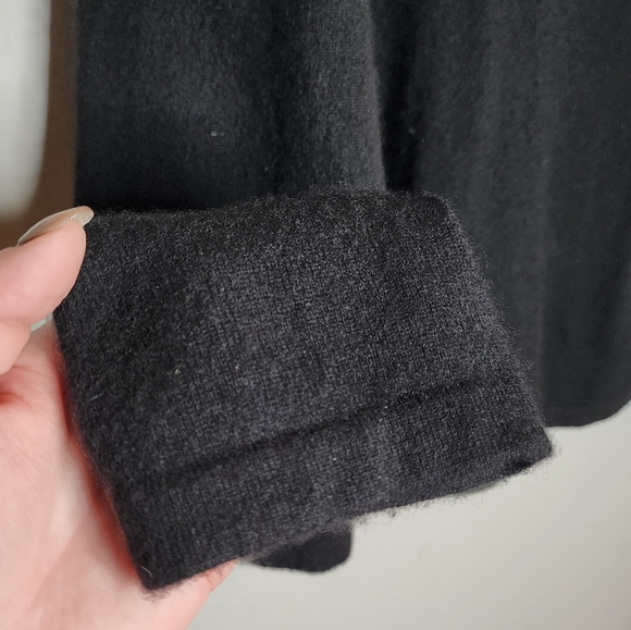 Paola Mondo 100% Cashmere Black Quarter-Zip Sweater Mens Size XXL (small flaw) - Picture 9 of 16